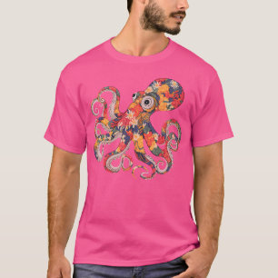 Camiseta Polvo Floral Flores Lula Kraken Mergulho