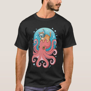 Camiseta Polvo Gato Mergulho Mergulhador Biólogo Marinho Oc