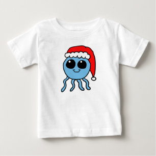 Camiseta Polvo Kawaii com Gorro de Papai Noel