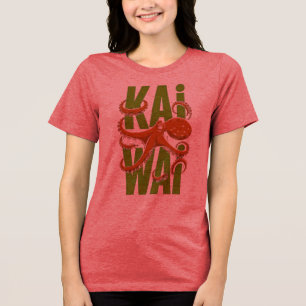 Camiseta Polvo Kawaii Estilo Japonês - Bege Vermelho para M