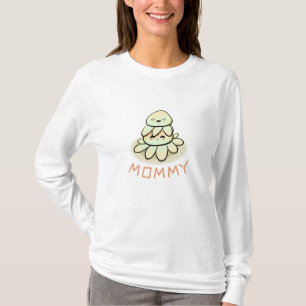 Camiseta polvo kawaii, mãe e filho