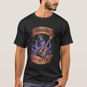 Camiseta Polvo Steampunk Amante Da Música De Guitarra Harmo