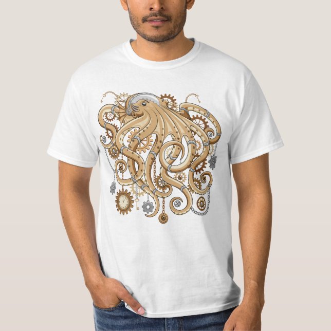 Camiseta Polvo Steampunk Retro Fantasia Mecânica (Frente)