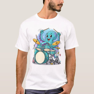 Camiseta Polvo Tocando Bateria Desenho Animado Divertido Po