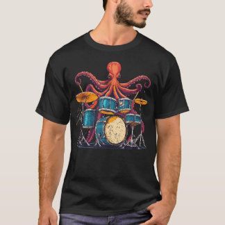 Camiseta Polvo Tocando Tambores I Baterista Tocando Músico 