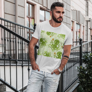Camiseta Polvos Verdes Com Flores