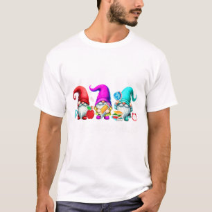 Camiseta Poly-gnome-iais Três Gnomos Divertido Professor Ma