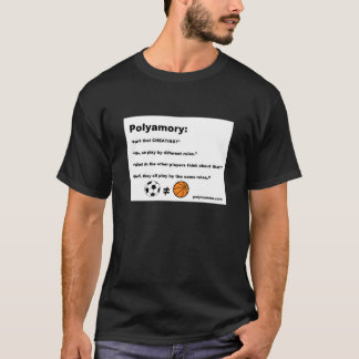 Camiseta Polyamory ostenta o T da metáfora