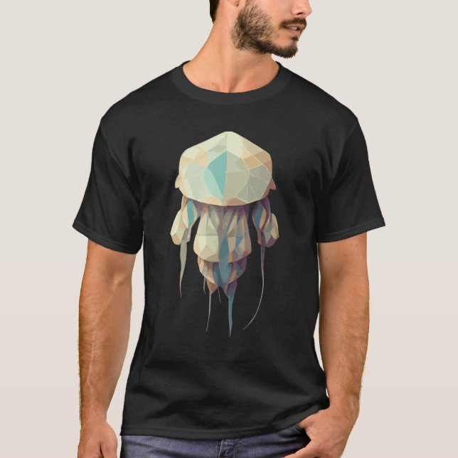 Camiseta Polygon Jellyfish Cute Low Poly (Frente)