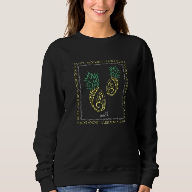 Camiseta Polynesian Pineapple Tribal Tattoo Pineapple (Frente)