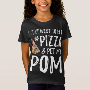 Camiseta Pom Dog Lover Pizza Pomerânia Cão Mãe Presente