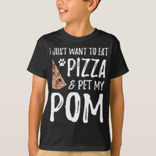 Camiseta Pom Dog Lover Pizza Pomerânia Cão Mãe Presente