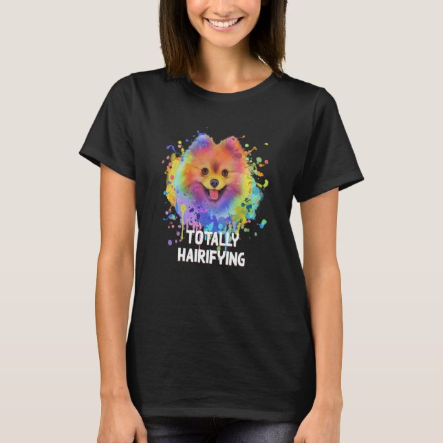 Camiseta Pom Pom Humor Pomeraniano Totalmente Aterrorizante (Frente)