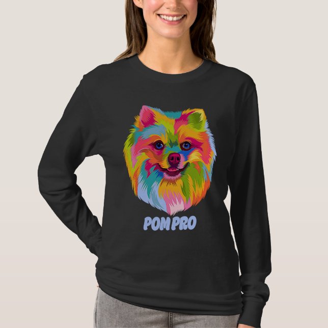 Camiseta Pom Pro  Pomeranian Humor Pom Pom Animal Pun Dog (Frente)