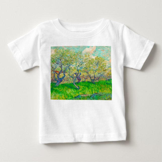 Camiseta Pomar Vincent van Gogh em Blossom (Frente)