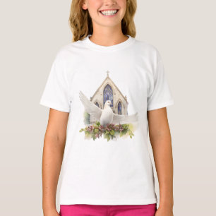 Camiseta Pomba Branca com Igreja
