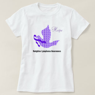 Camiseta Pomba da fita violeta da esperança - o linfoma de