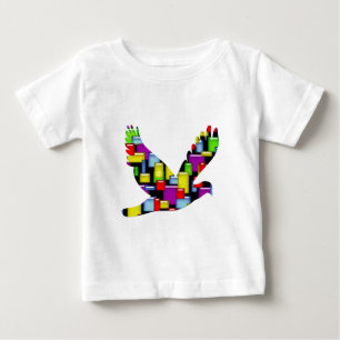 Camiseta pomba mosaica