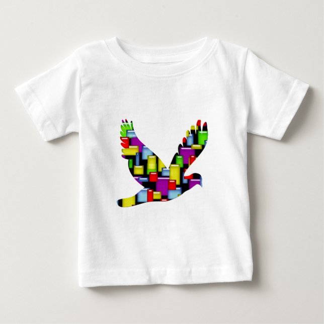 Camiseta pomba mosaica (Frente)