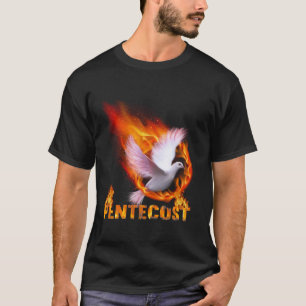 Camiseta Pombas do Pentecostes Fogo Chama Espírito Santo Ca