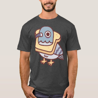Camiseta Pombo Bonito Com Colar De Pão Engraçado