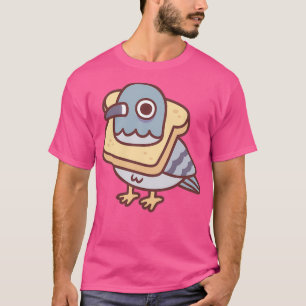 Camiseta Pombo Bonito Com Colar De Pão Engraçado 1