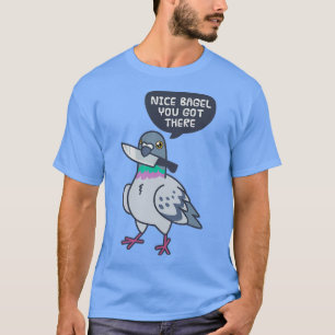 Camiseta Pombo Bonito Com Uma Faca