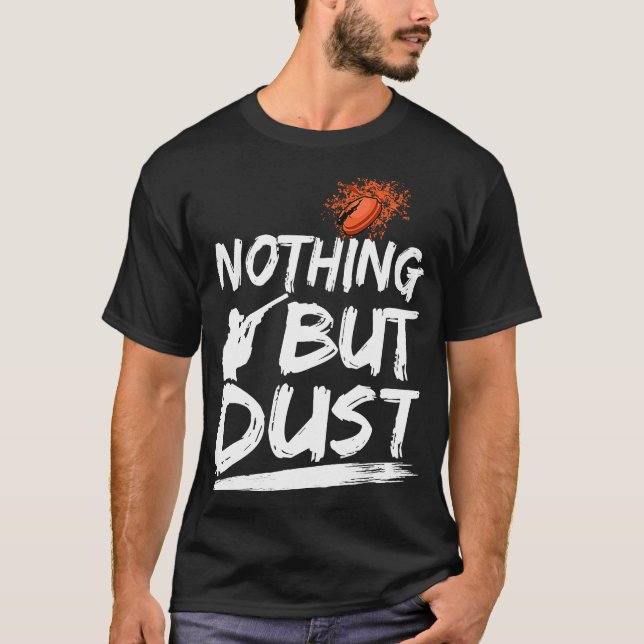 Camiseta Pombo-clay atirando em tiro de espingarda (Frente)