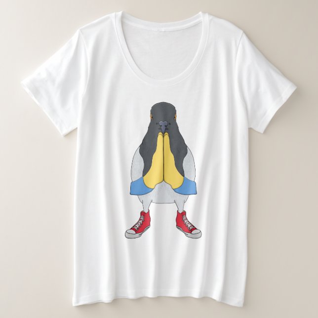 Camiseta Pombo com Sapatos (Frente do Design)