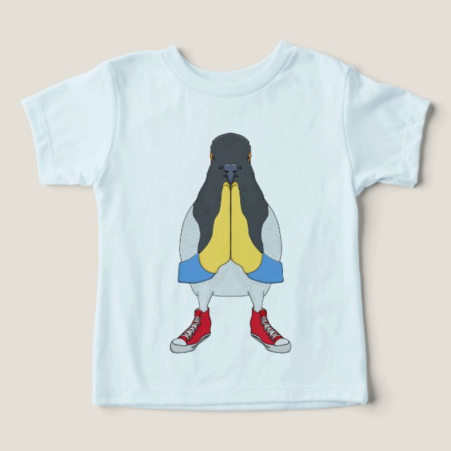 Camiseta Pombo com Sapatos (Design frontal)