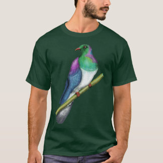 Camiseta Pombo de madeira Kereru, ave neozelandesa