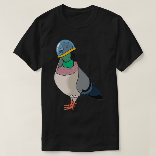 Camiseta Pombo espacial 1 (Frente do Design)
