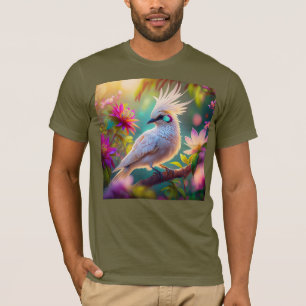 Camiseta Pombo Fantasia com Penugem Rosada Juvenil Crestado