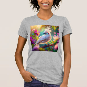 Camiseta Pombo Fantasia com Penugem Rosada Juvenil Crestado