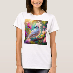 Camiseta Pombo Fantasia com Penugem Rosada Juvenil Crestado