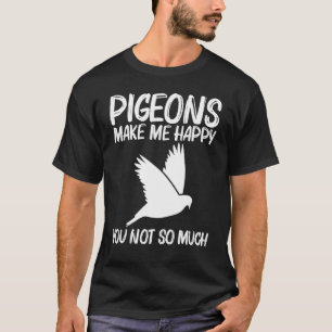 Camiseta Pombo legal Para Homens Pássaros De Pássaro