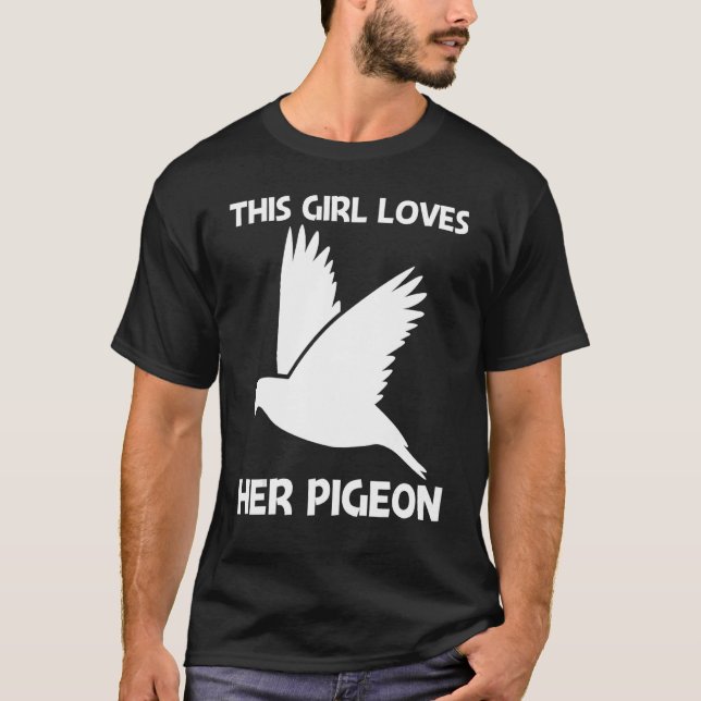 Camiseta Pombo legal Para Raparigas Crianças Rock Dove Pet (Frente)