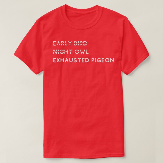 Camiseta Pombo-pomba-de-cabeça-seca (Frente do Design)