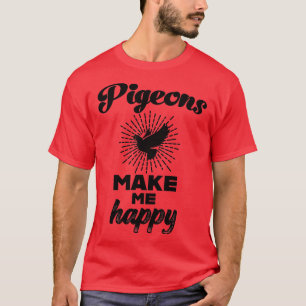 Camiseta Pombos me fazem feliz Pigeon Lover Pigeon fancião