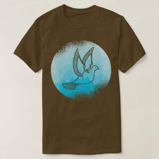 Camiseta Pombos-pombo-da-paz esporte (Frente do Design)