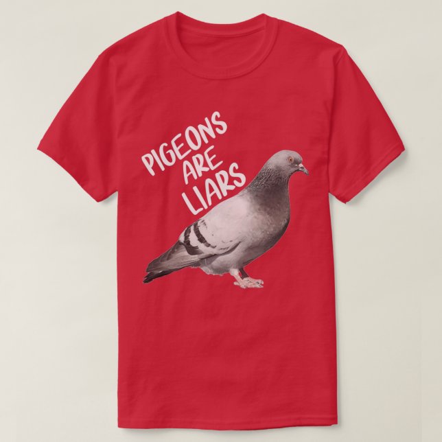 Camiseta Pombos São Mentirosos Pássaros Não São Reais (Frente do Design)