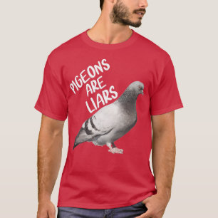 Camiseta Pombos São Mentirosos Pássaros Não São Reais