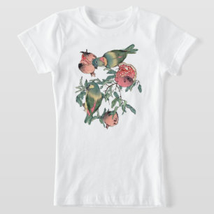 Camiseta Pomegranato Frutas e aves