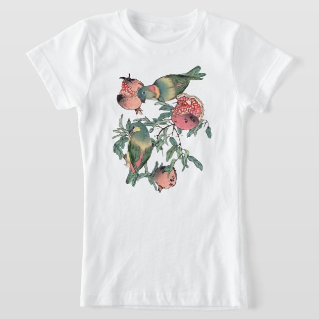 Camiseta Pomegranato Frutas e aves (Postura )