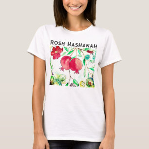 Camiseta Pomegranato Rosh Hashanah Fruta Shana Tova