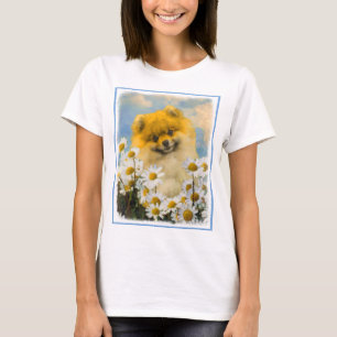 Camiseta Pomerânia em Pintura de Dísias - Arte de Cachorro