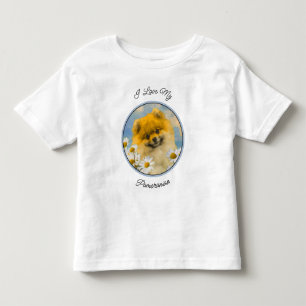 Camiseta Pomerânia em Pintura de Dísias - Arte de Cachorro 