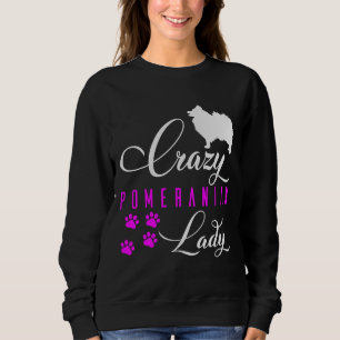 Camiseta Pomerânia Louca Lady Funny White Pomeranian