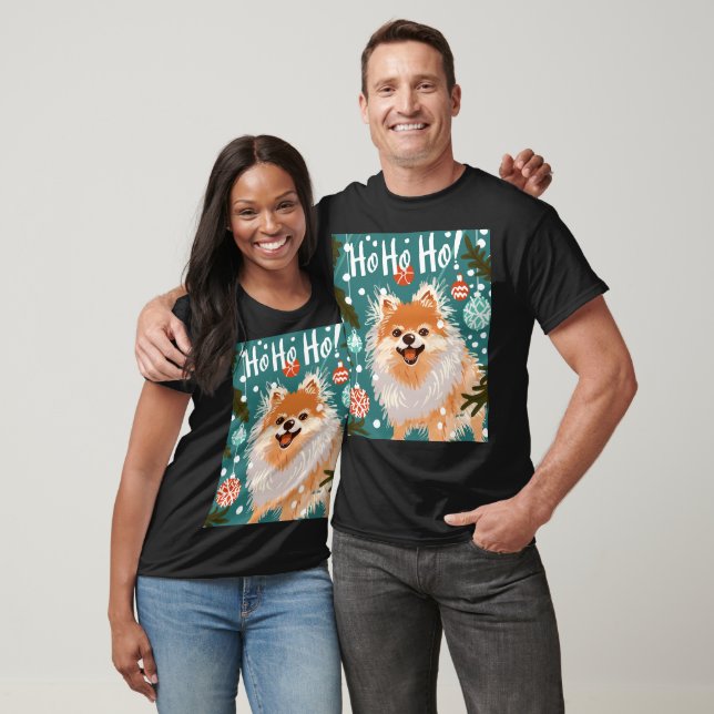 Camiseta Pomerânia Natal Divertido (Unissex)