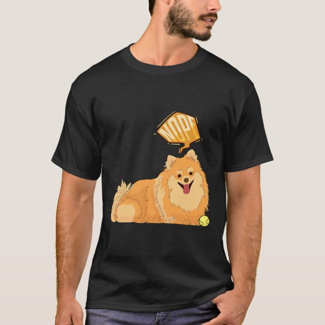 Camiseta Pomerânia Pomeraniana Engraçada (Frente)